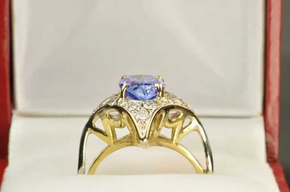 2.6 Carat Tanzanite and Diamond Ring - image 5