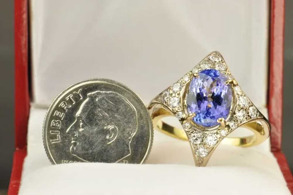 2.6 Carat Tanzanite and Diamond Ring - image 8