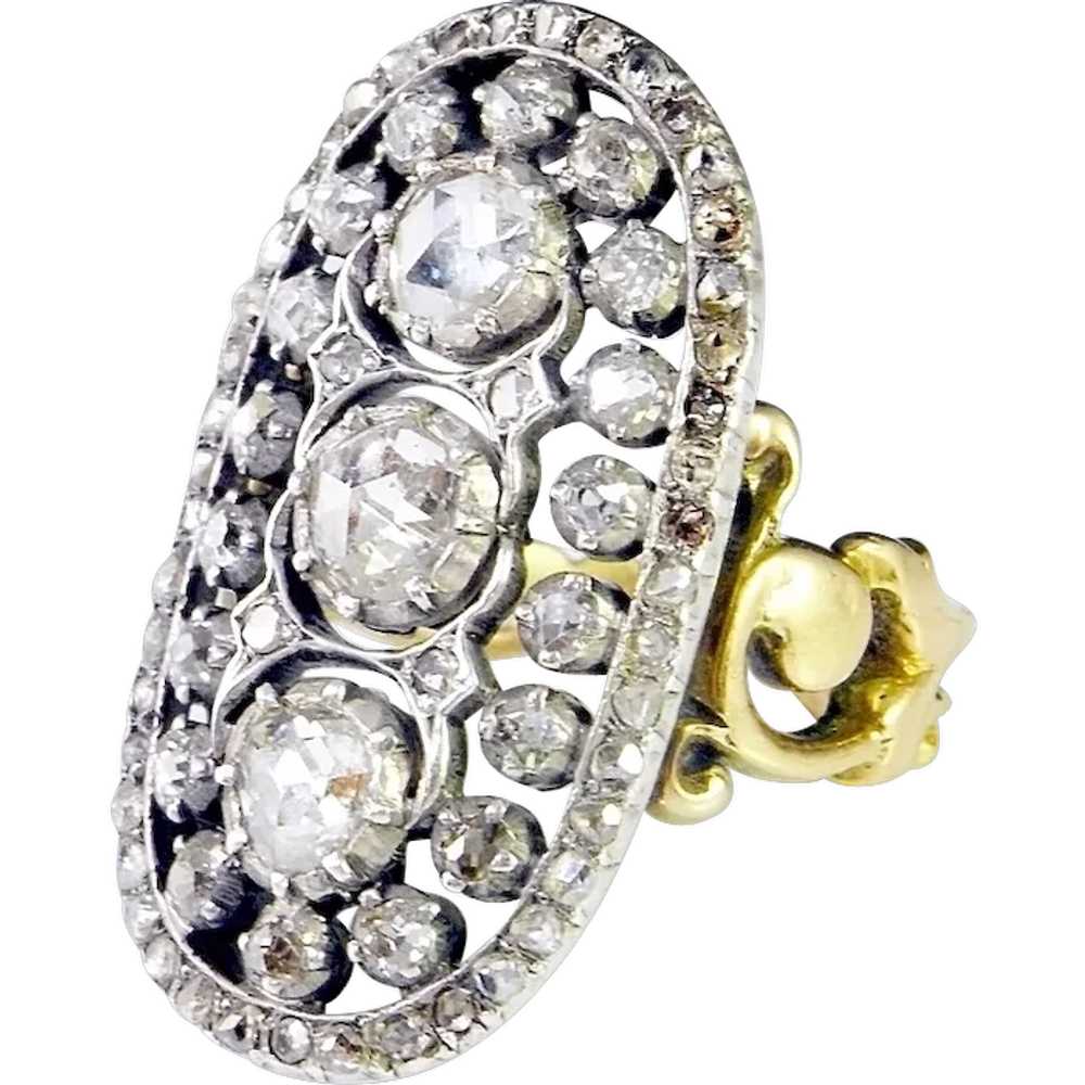 Georgian Ring  4.13 ct Georgian Diamond Ring 18th… - image 1