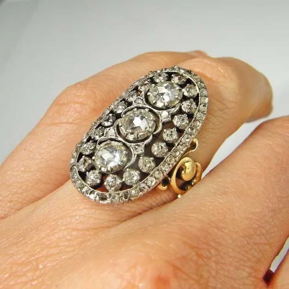 Georgian Ring  4.13 ct Georgian Diamond Ring 18th… - image 6