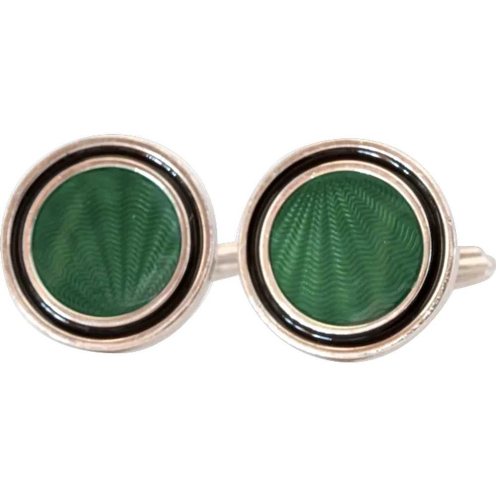 Alfred Dunhill, vintage sterling silver cufflinks… - image 1