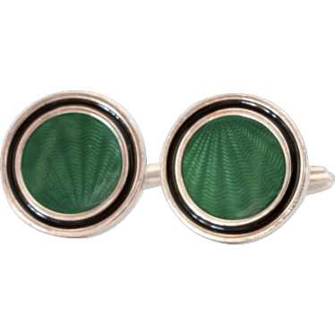 Alfred Dunhill, vintage sterling silver cufflinks… - image 1