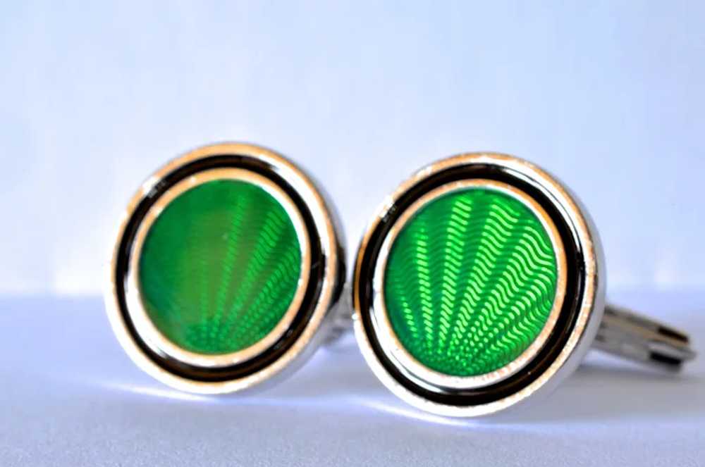 Alfred Dunhill, vintage sterling silver cufflinks… - image 5