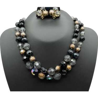 Vogue Lucite Bead Necklace and Earrings Set - image 1