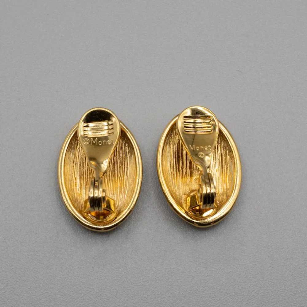 Monet Enamel Pendant + TWO Pair Earrings - image 4