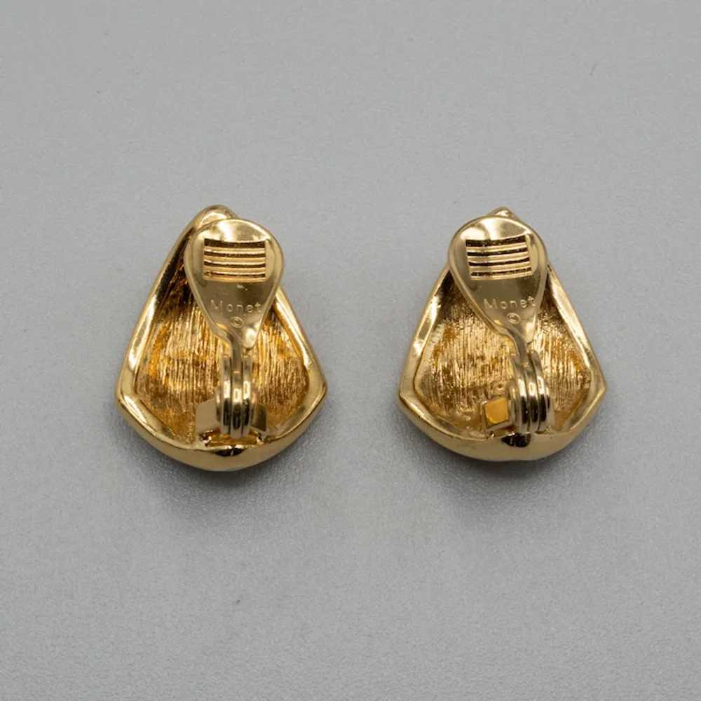 Monet Enamel Pendant + TWO Pair Earrings - image 6