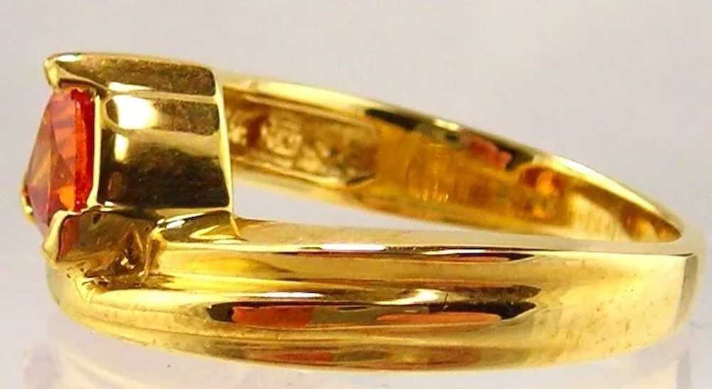 Garnet  Ring 14kt Yellow Gold , Spessartite - image 2