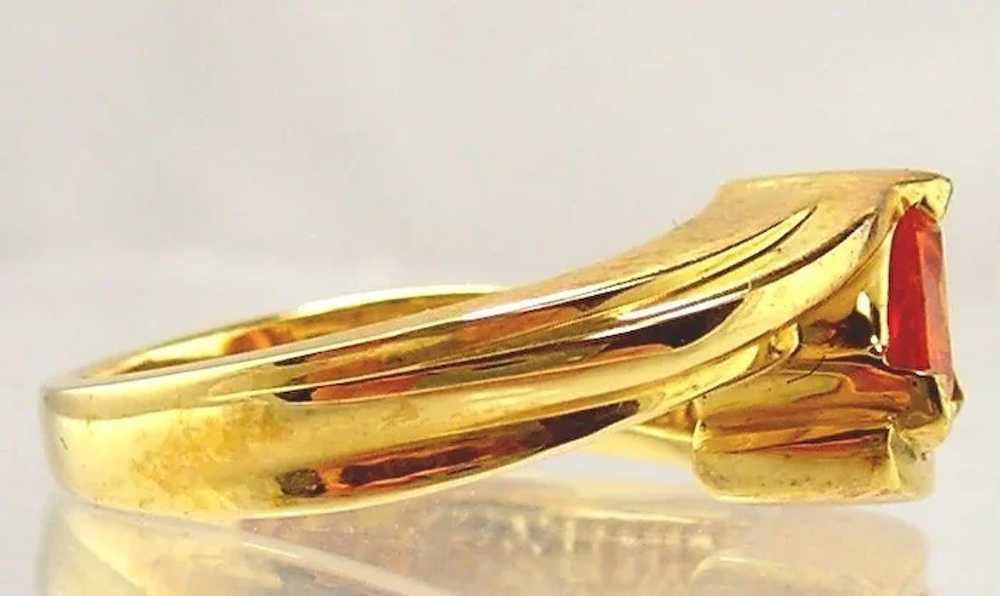 Garnet  Ring 14kt Yellow Gold , Spessartite - image 3