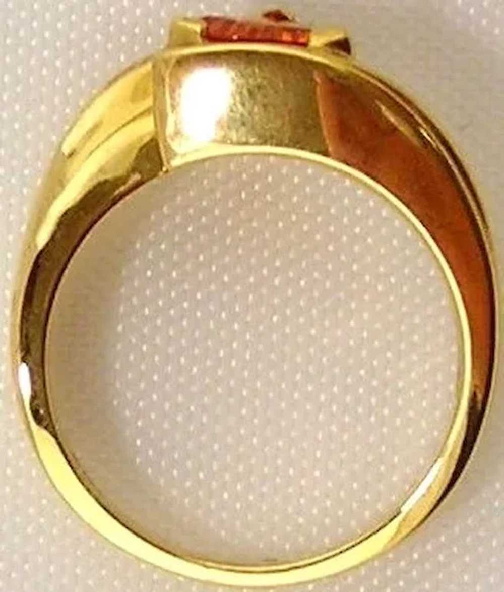 Garnet  Ring 14kt Yellow Gold , Spessartite - image 4