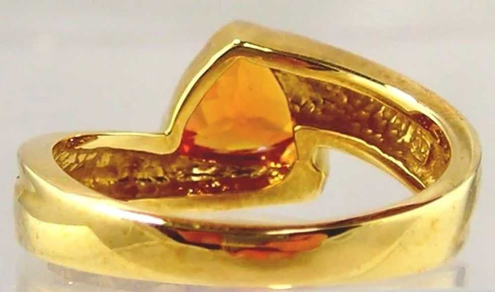 Garnet  Ring 14kt Yellow Gold , Spessartite - image 5
