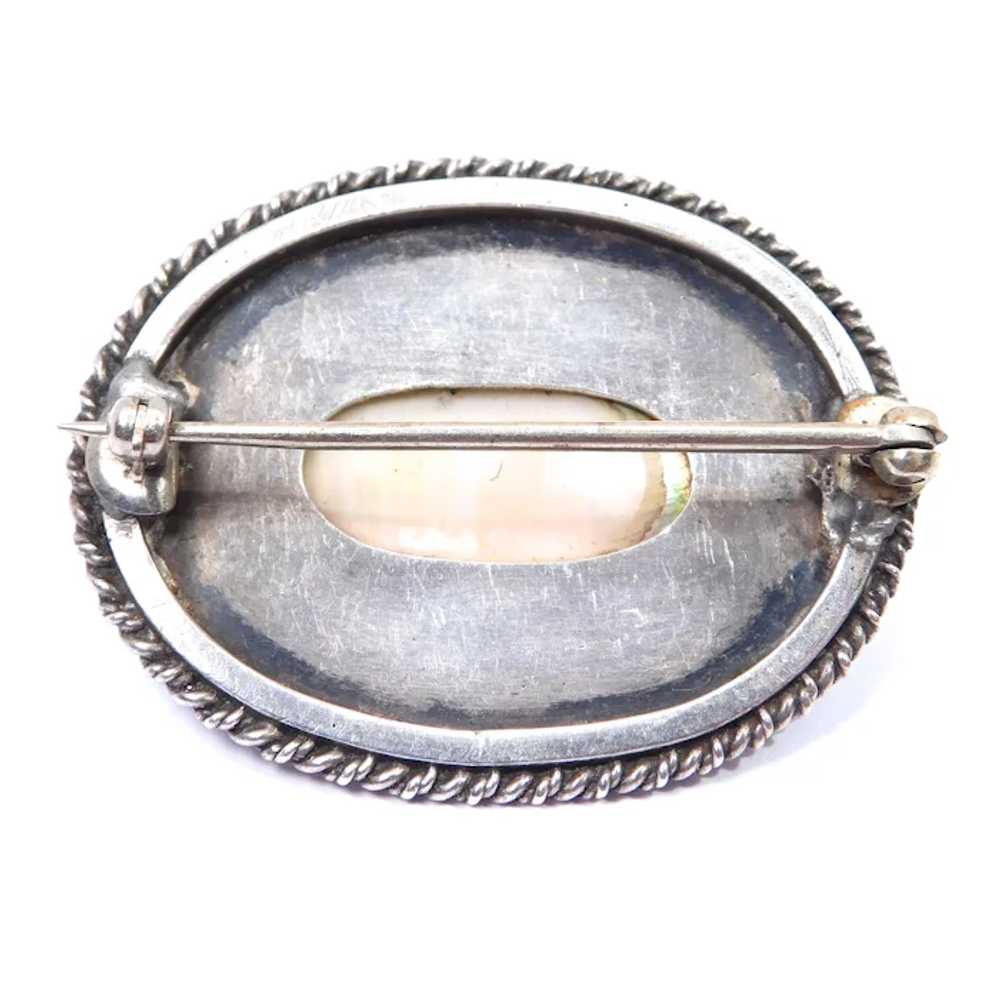 Arts And Crafts Era Sterling Silver Abalone Brooch - image 6