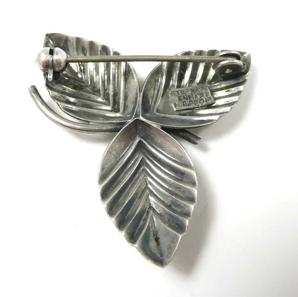 Leafy N. E. From Denmark MCM Brooch c. 1950 - image 7