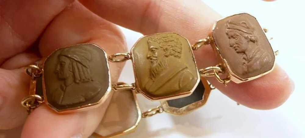 Adventurous Grand Tour Lava Cameo Bracelet c. 1860 - image 3