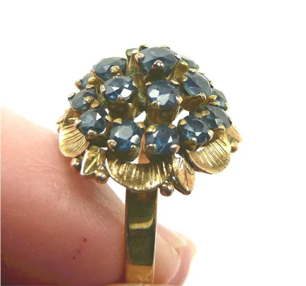 Chandelier Dome Spinel Ladies Fashion Ring c. 1960 - image 4