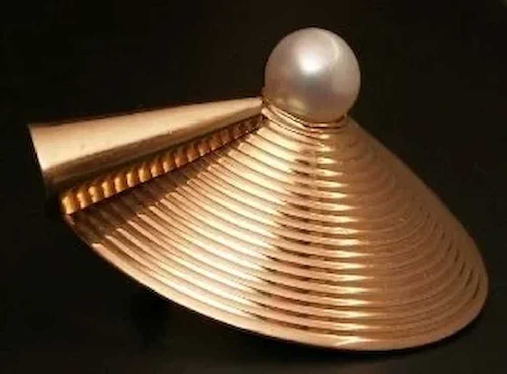 Striking Retro Modern Gold Pearl Suite c. 1950 - image 2