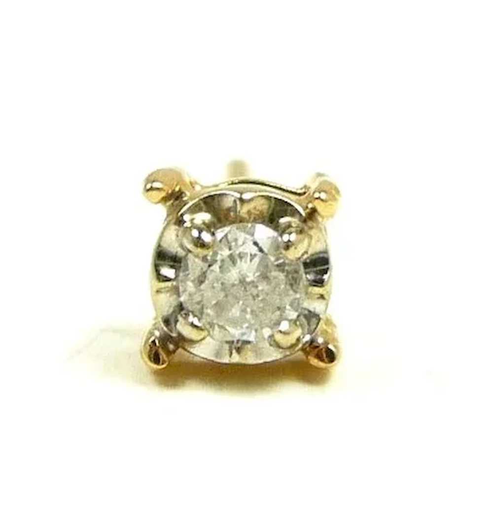 Lovely Vintage Platinum / Gold Tie Pin or Single … - image 3