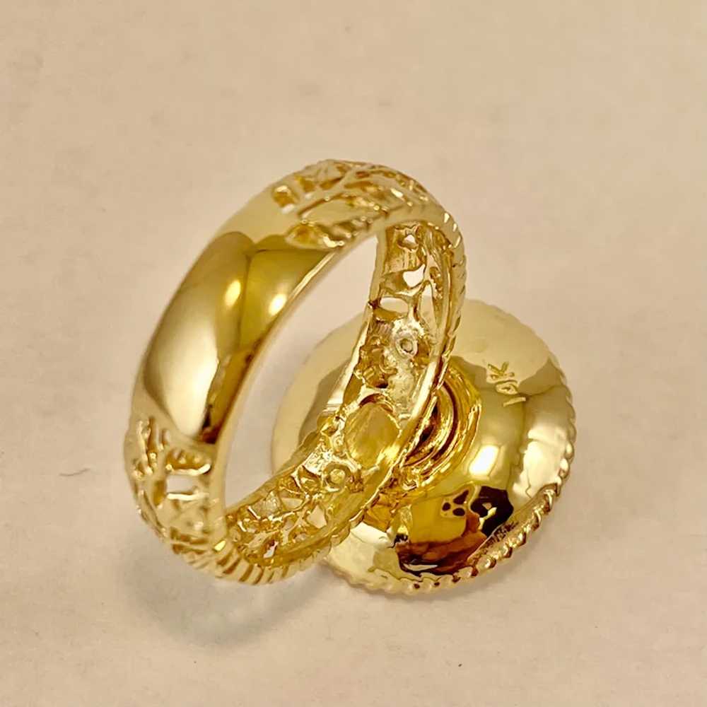 Original 14k Gold Handcrafted Ring Mexican Sombre… - image 5