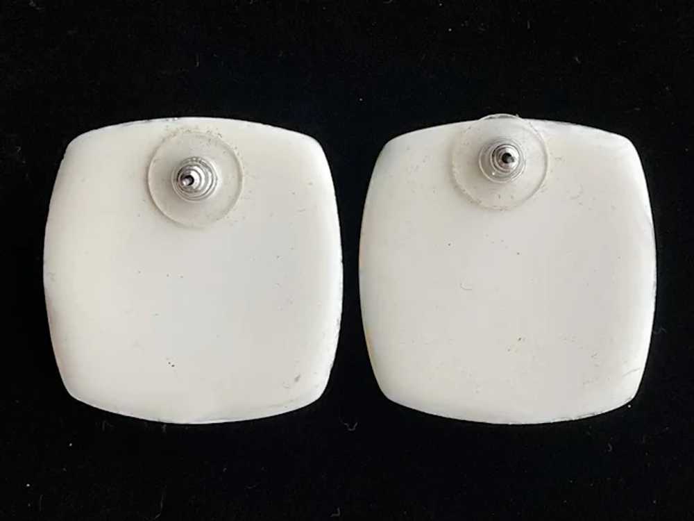 Super Groovy 60's Lucite Post Earrings - image 2