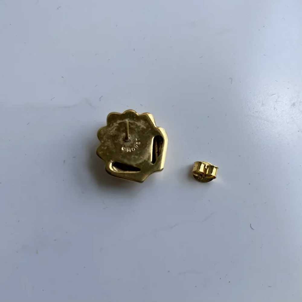 Vintage Monet Scallop Shell Earring Studs - image 3