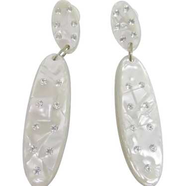 Wonderful Designer Quality Lucite Earrings - image 1