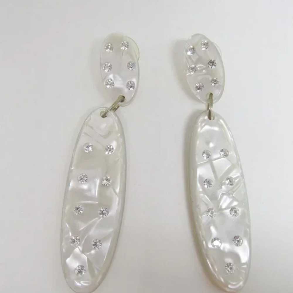 Wonderful Designer Quality Lucite Earrings - image 5