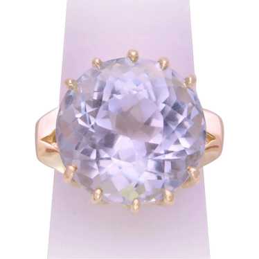 Vintage Natural 16ct Sky Blue Topaz Solitaire Ring