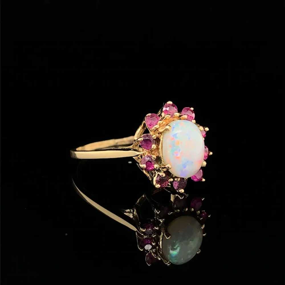 Vintage 14K Yellow Gold Natural Opal and Syntheti… - image 6