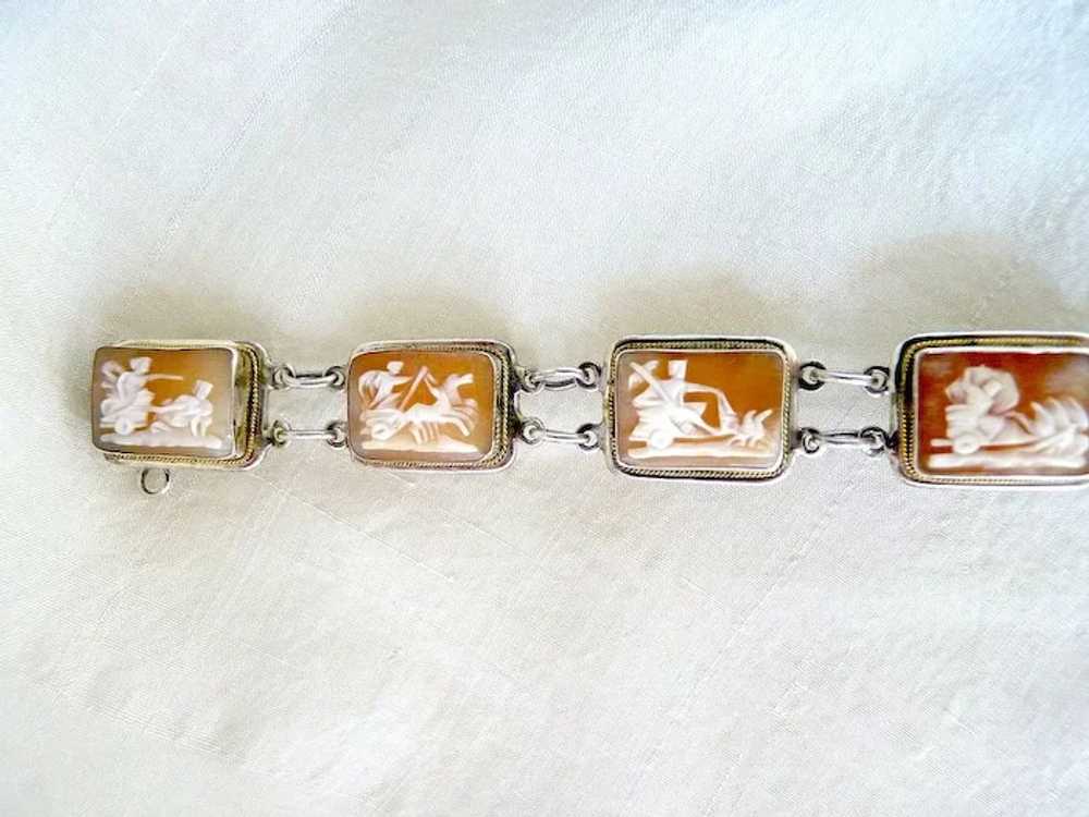 Italian silver cameo bracelet seven days of the w… - image 7