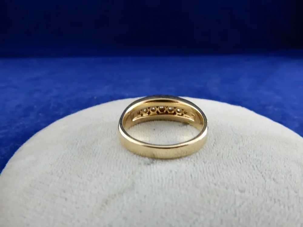 14 Karat Mens Yellow Gold Diamond Wedding Band - image 7