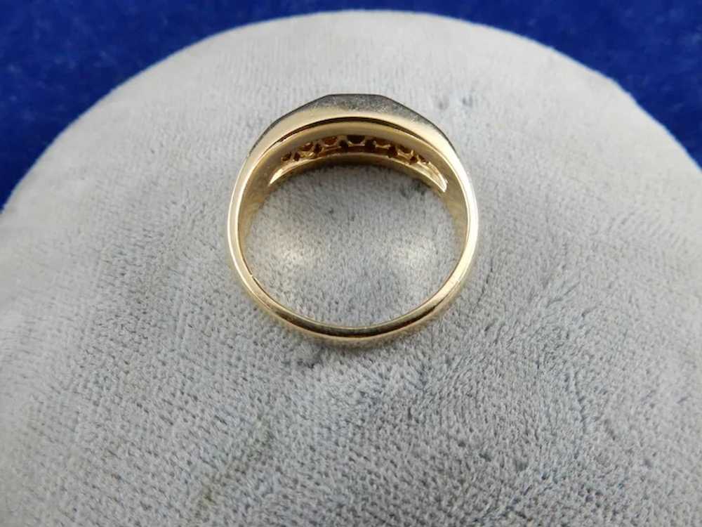 14 Karat Mens Yellow Gold Diamond Wedding Band - image 8