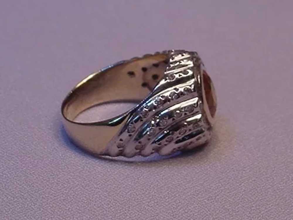 Designer Ring Citrine 68 Diamonds W&Y 14k Gold - image 4