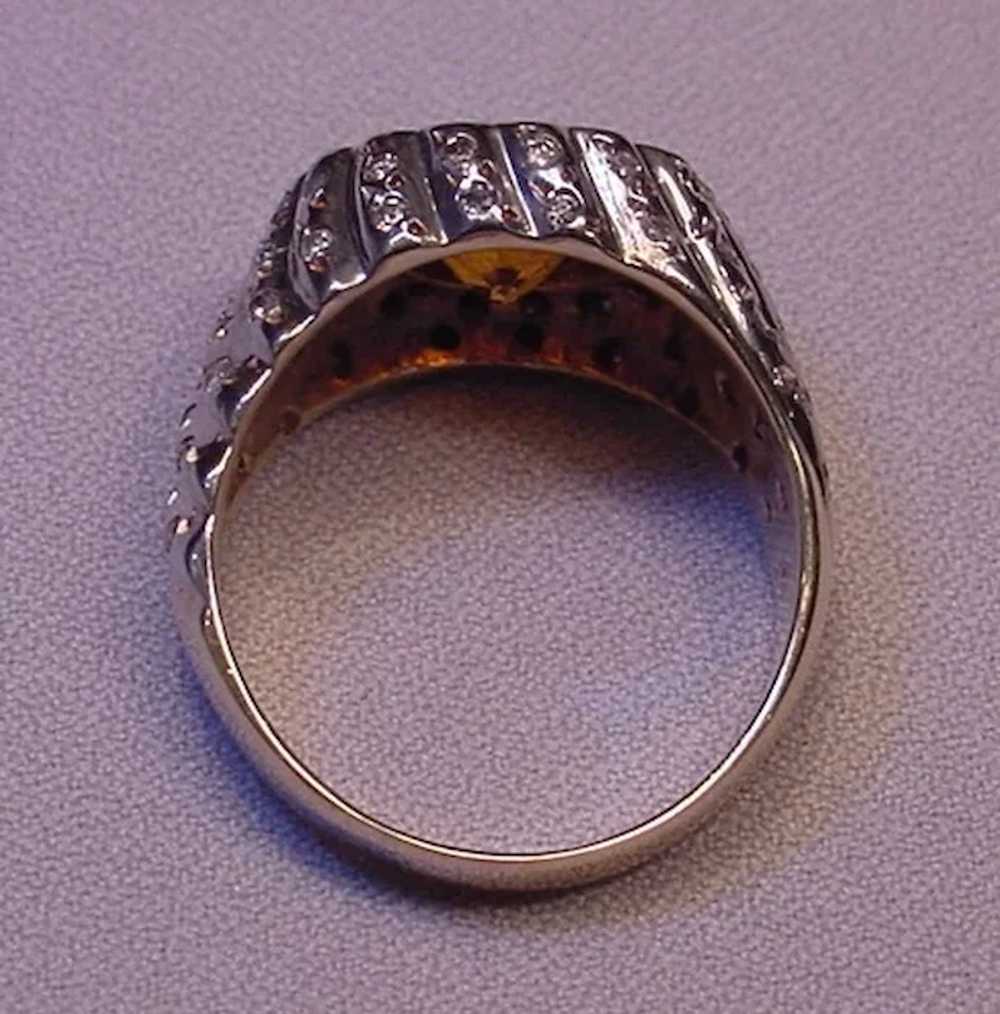 Designer Ring Citrine 68 Diamonds W&Y 14k Gold - image 5
