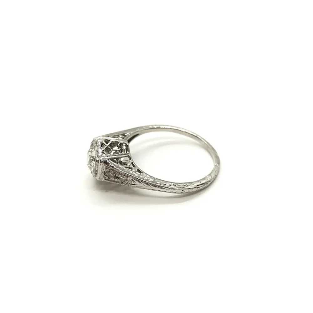 Art Deco Style Gold and Diamond Engagement Ring - image 2
