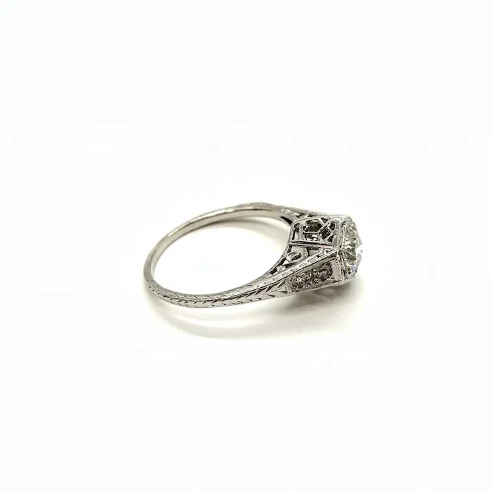 Art Deco Style Gold and Diamond Engagement Ring - image 3