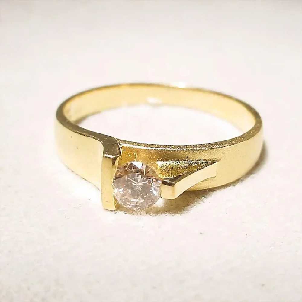 Elegant Diamond Ring 18K Two-Tones - image 5