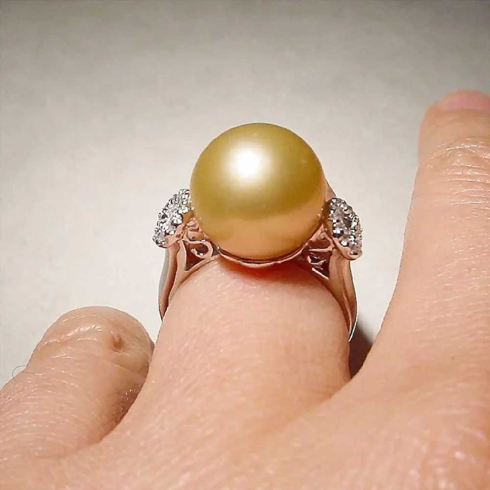 Heart-Knotted Diamonds Rich Golden South Sea Cult… - image 8
