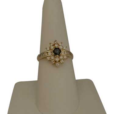 14 Karat Diamond and Sapphire Ring