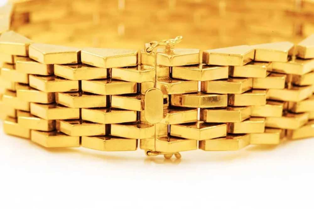 Solid 18k Yellow Gold Bracelet with Pentagonal Li… - image 5