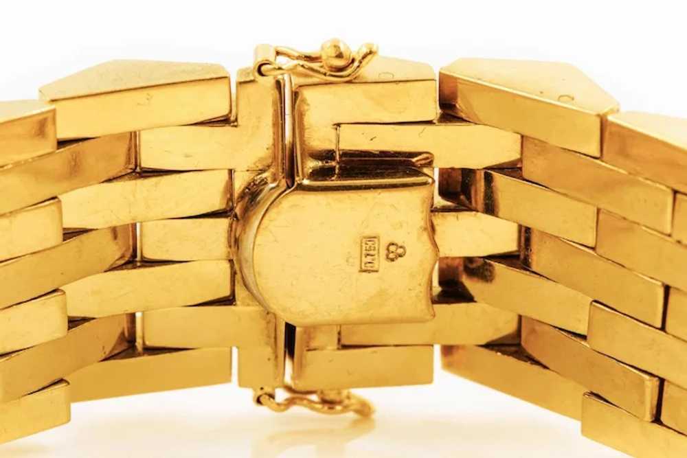 Solid 18k Yellow Gold Bracelet with Pentagonal Li… - image 7