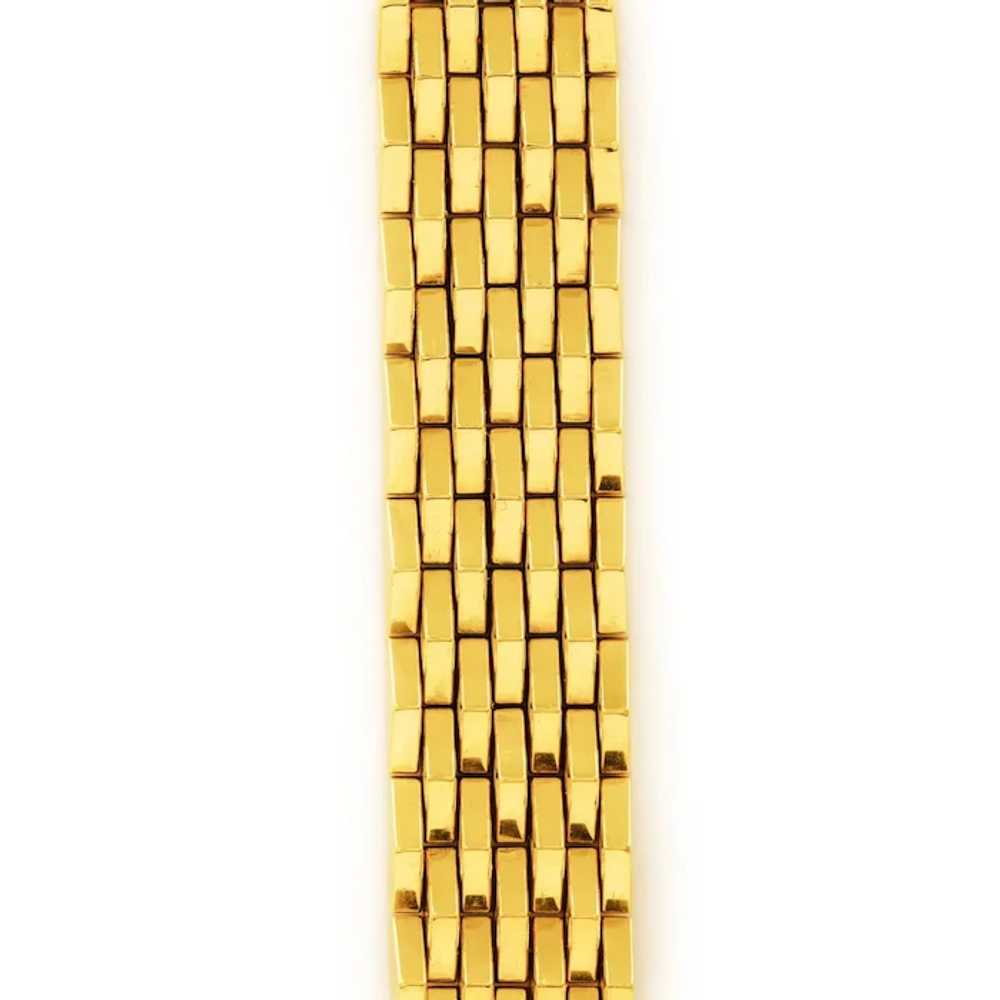 Solid 18k Yellow Gold Bracelet with Pentagonal Li… - image 8