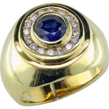 Sapphire & Diamond 18K Ring