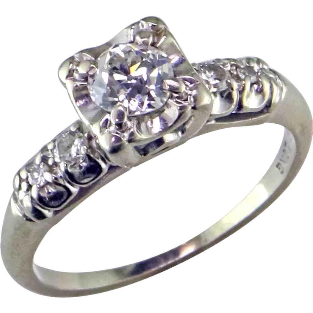 .50 ct Diamond  14 Karat White Gold Ring - image 1