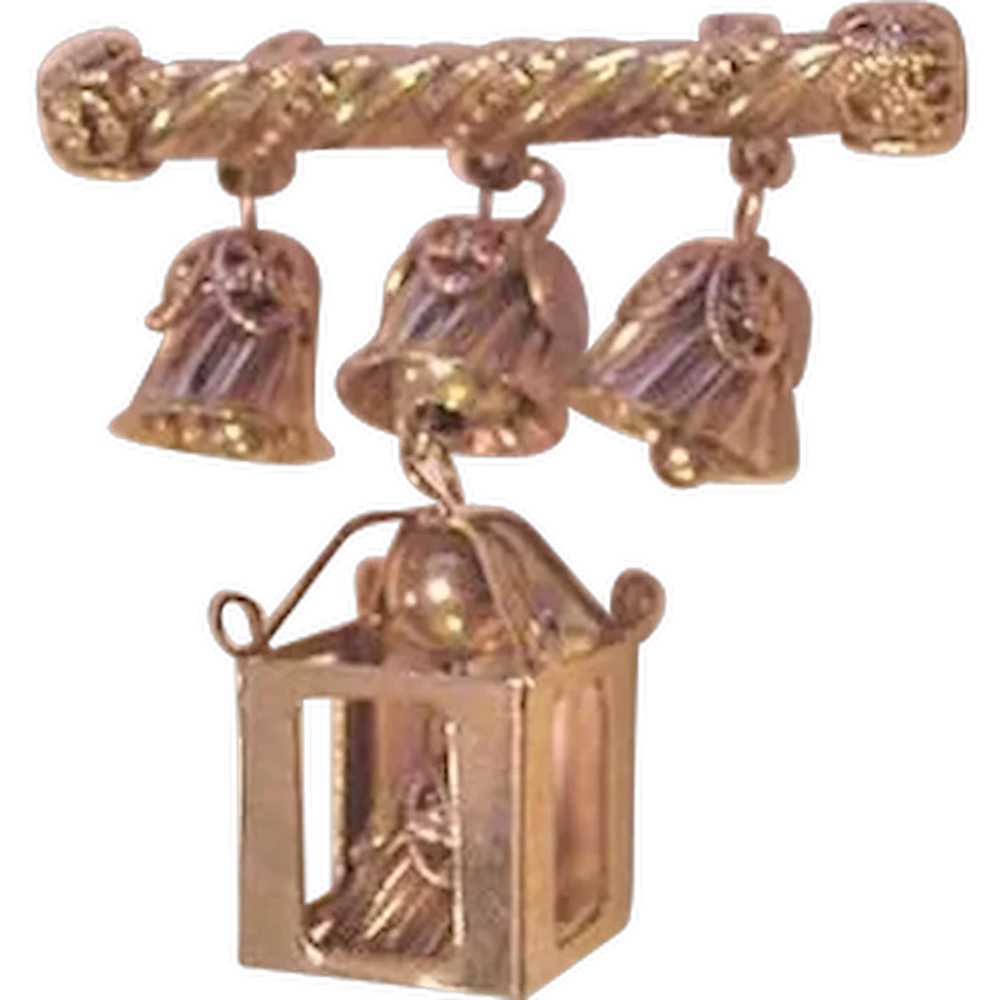 Hanging Lantern and Bells Pin - image 1