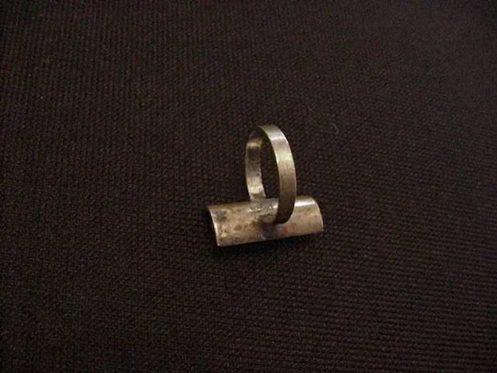 Mid-Century Modern Silver Ring - image 3