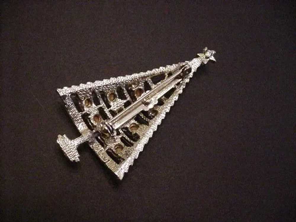 Rhinestone Christmas Tree Pin - image 2