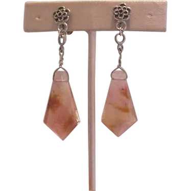 Rock Crystal Dangling Earrings - image 1