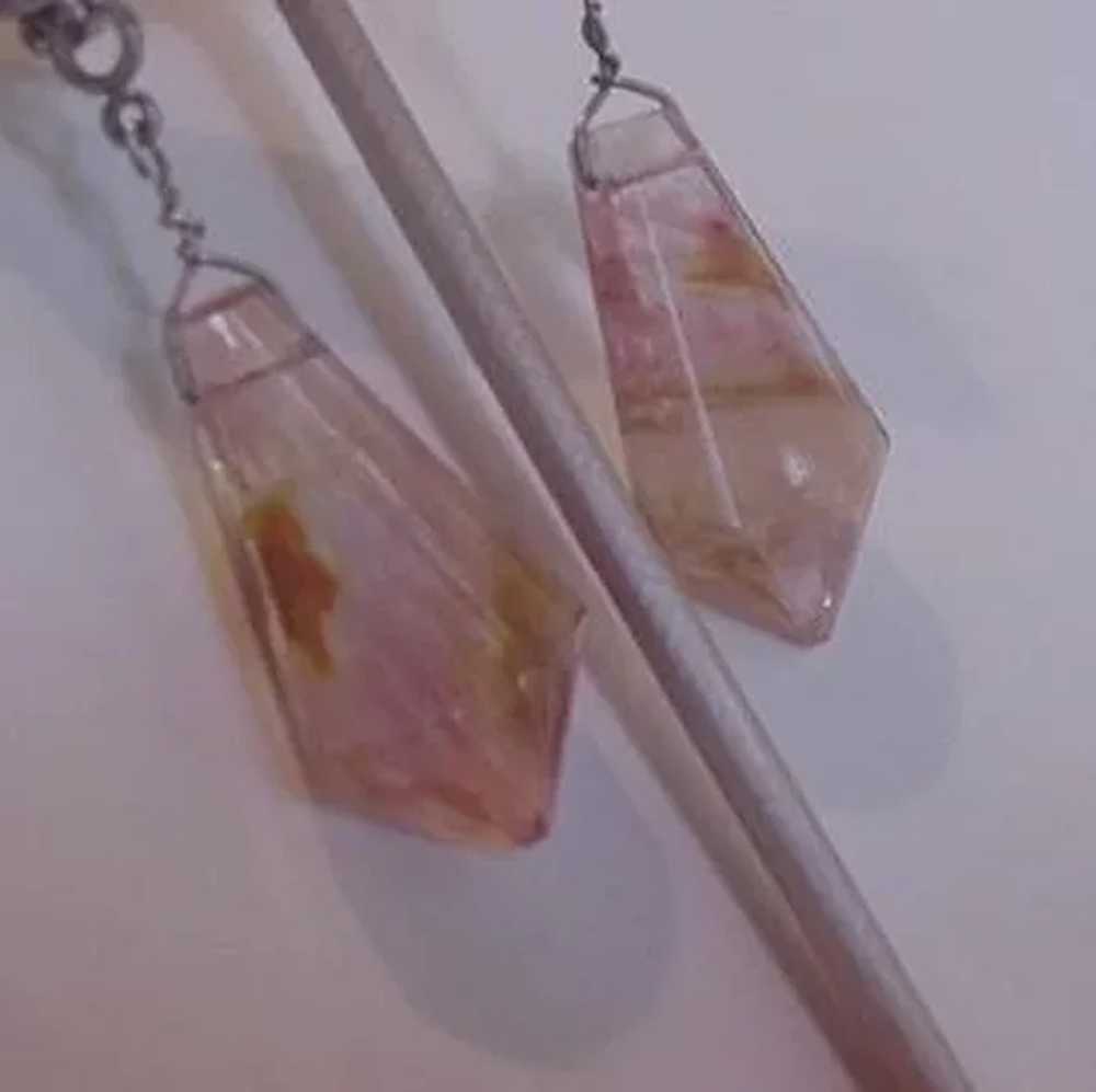 Rock Crystal Dangling Earrings - image 3