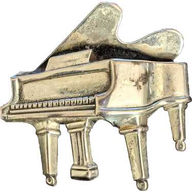 Beau Sterling Grand Piano Pin Brooch