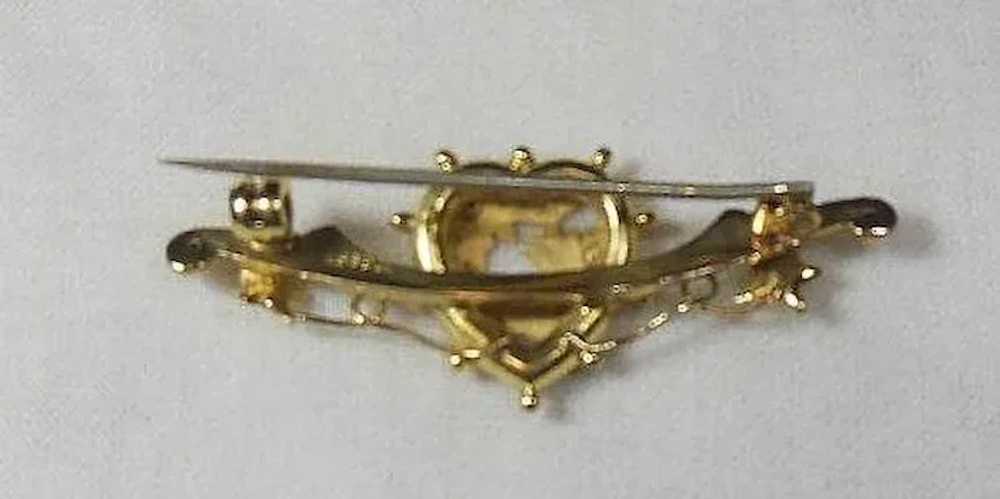 English 9 Carat .375 Gold Sweetheart Brooch Circa… - image 5