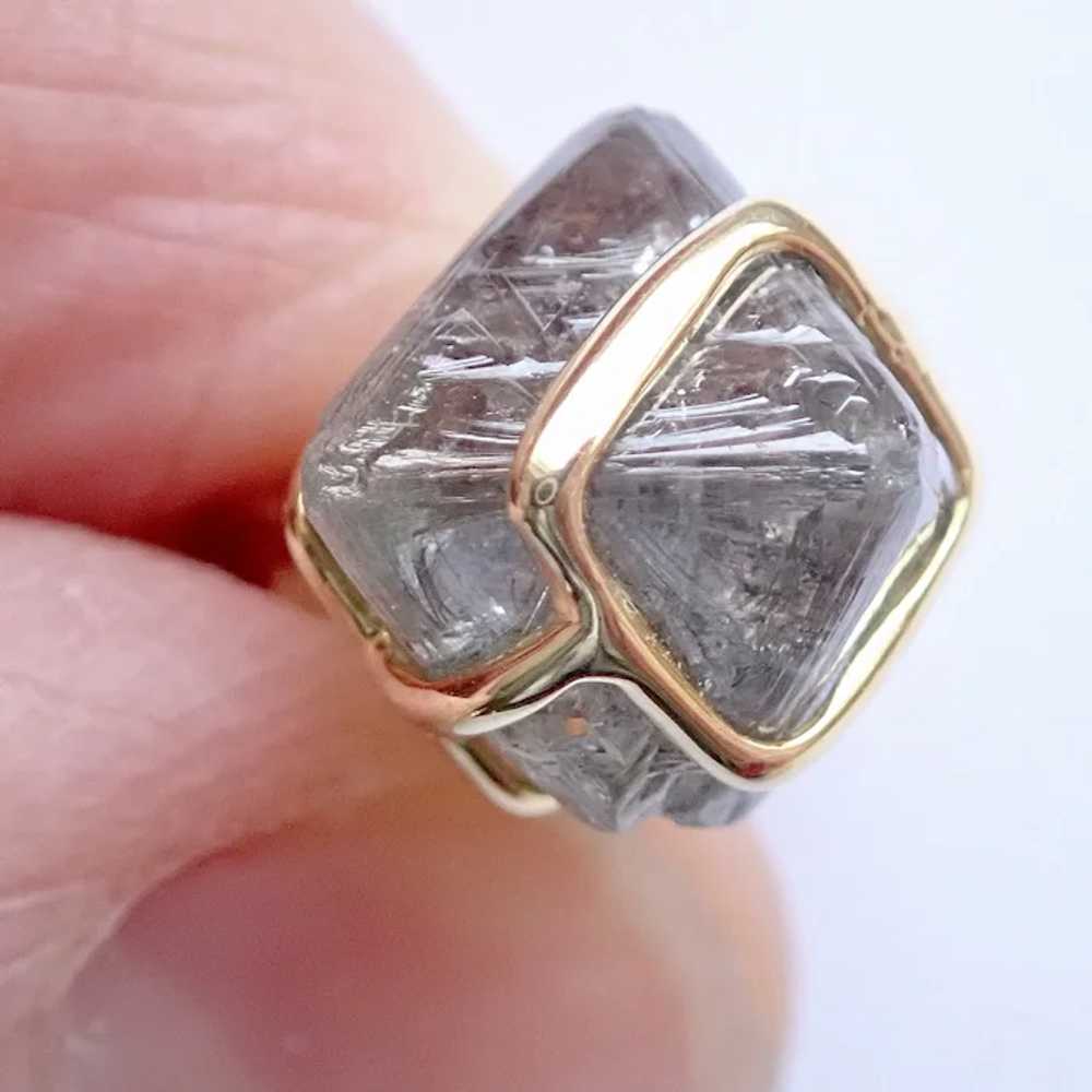 Diamond Rough CRYSTAL, 10.54 Carats, 18K Gold Fra… - image 10